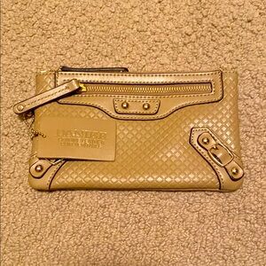 Danier Gold Leather Wristlet